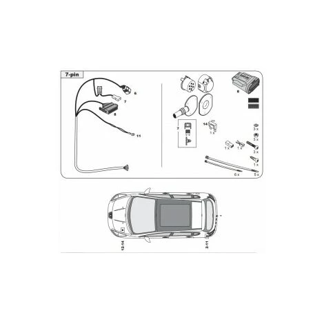 PEUGEOT PSP FAISCEAU SPECIFIQUE 7 BROCHES POUR PEUGEOT 3008 (06/09-11/09) 2 PEUGEOT PSP FAISCEAU SPECIFIQUE 7 BROCHES POUR PEUGEOT 3008 (06/09-11/09) – Image 2