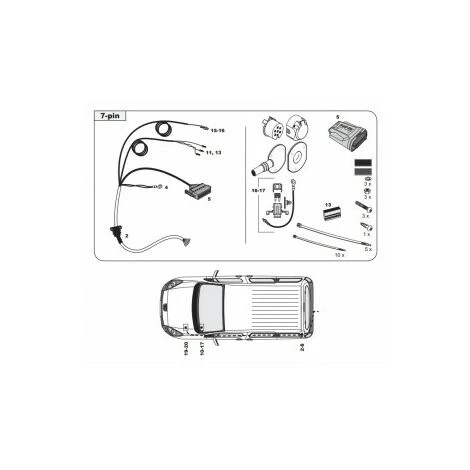 PEUGEOT PSP FAISCEAU SPECIFIQUE 7 BROCHES POUR PEUGEOT PARTNER III L2 (07/18-) 2 PEUGEOT PSP FAISCEAU SPECIFIQUE 7 BROCHES POUR PEUGEOT PARTNER III L2 (07/18-) – Image 2