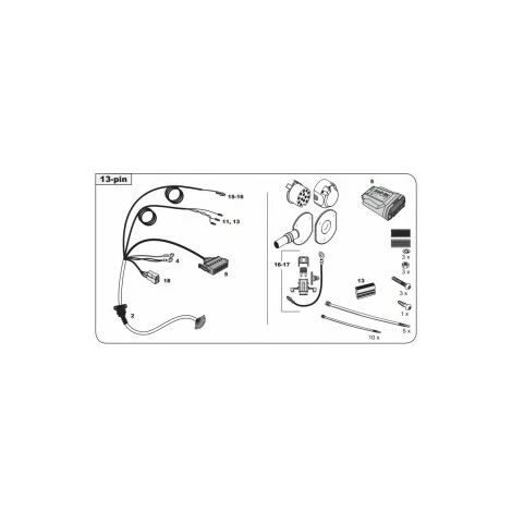 PEUGEOT PSP FAISCEAU SPECIFIQUE 13 BROCHES POUR PEUGEOT PARTNER III L1 (07/18-) 2 PEUGEOT PSP FAISCEAU SPECIFIQUE 13 BROCHES POUR PEUGEOT PARTNER III L1 (07/18-) – Image 2