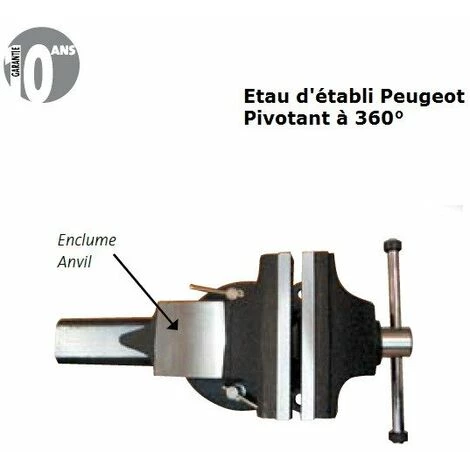 PEUGEOT PSP Peugeot - Etau D'établi Pivotant 125 Mm - EBT 125 2 PEUGEOT PSP Peugeot - Etau D'établi Pivotant 125 Mm - EBT 125 – Image 2