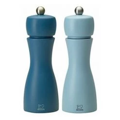PEUGEOT PSP Peugeot Ref 2/33279 TAHITI ETE Duo Moulins à Poivre/sel Bois Bleu Pétrole/Ciel 5,2 Cm Lot De 2