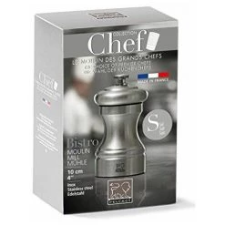 PEUGEOT PSP Peugeot Ref 33040 BISTRO CHEF Moulin à Sel Acier Inoxydable Inox Brossé 5 Cm