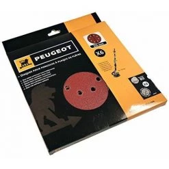 PEUGEOT PSP Peugeot 805414 Lot De 6 Disques Abrasifs Auto-agrippants 8 Trous Grain Moyen A80