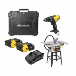 PEUGEOT PSP Pack Perceuse Et Scie De Table PEUGEOT ENERGYDRILL-18V20 - 2 Batterie 18V 2.0 Ah - 1 Chargeur - ENERGYSAW-254B2 250312-132001
