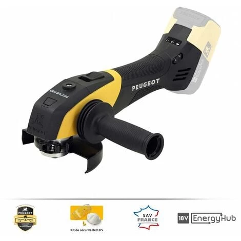 PEUGEOT PSP Peugeot Meuleuse D'angle - Energygrind-18vbl -18 V - Vitesse De Rotation 3000-75 1 PEUGEOT PSP Peugeot Meuleuse D'angle - Energygrind-18vbl -18 V - Vitesse De Rotation 3000-75