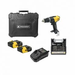 PEUGEOT PSP Pack Perceuse PEUGEOT ENERGYDRILL-14V15 - 2 Batteries 14.4V 1.5 Ah - 1 Chargeur - Mallette Mixte 108pcs 250310-190646