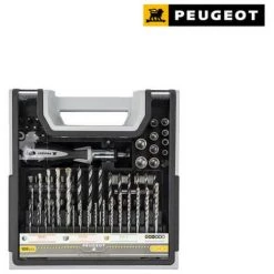 PEUGEOT PSP Pack Perceuse PEUGEOT ENERGYDRILL-18V20 - 2 Batteries 18V 2.0 Ah - 1 Chargeur - Mallette Mixte 108pcs 250312-190646 -PEUGEOT PSP Soldes 2022 7030171 3
