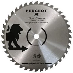 PEUGEOT PSP Lame Carbure Pour Scie Circulaire D. 210 X 30 Mm X Z 40 - Bois - 801334 - Peugeot