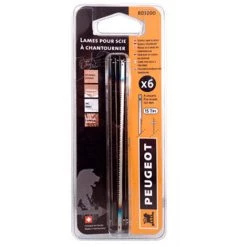 PEUGEOT PSP Jeu De 6 Lames à Goujons Pour Scie à Chantourner 127 X 3 X 0,5 Mm - 15 TPI - 803200 - Peugeot