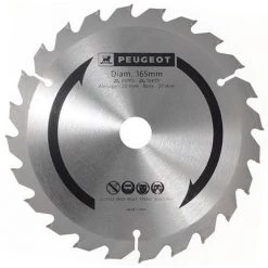 PEUGEOT PSP Lame Carbure Pour Scie Circulaire D. 165 X 20 Mm X Z 24 - Bois - 801320 - Peugeot